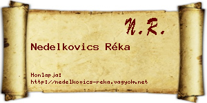 Nedelkovics Réka névjegykártya