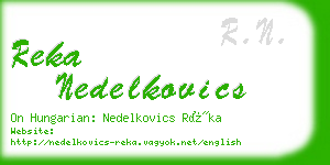 reka nedelkovics business card